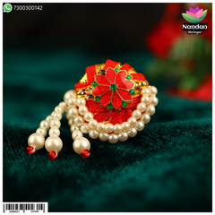 Meenakari Sirpech Paag - Red