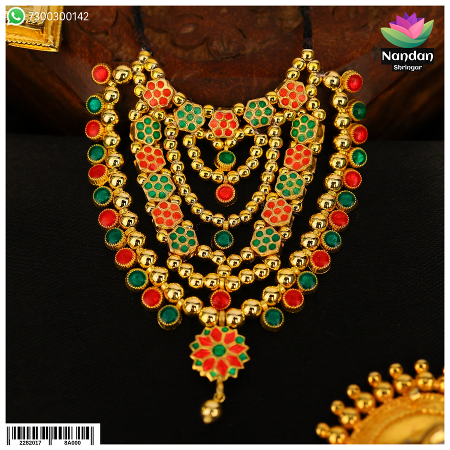 Meenakari Haar - Soneri