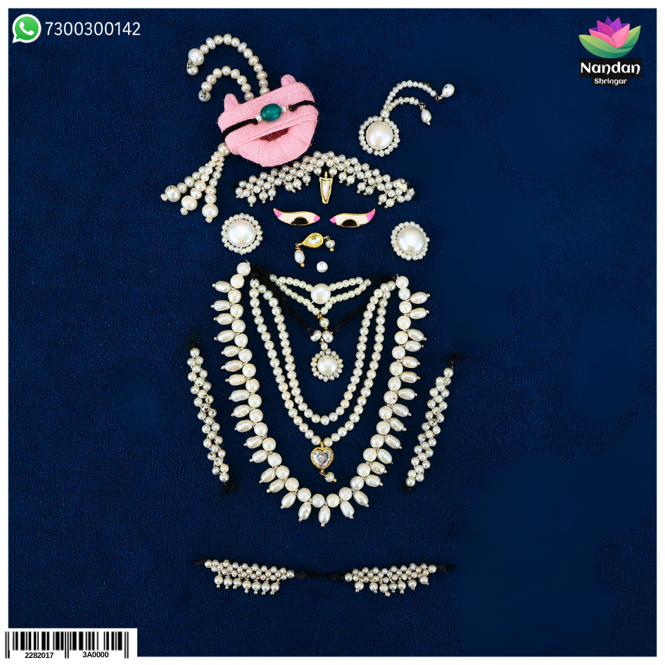 Real Pearl Moti Shringar - 9 Inch Swaroop