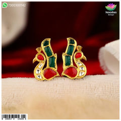 Jadaau MayuraKrit Kundal - Milma (Silver) Size 3