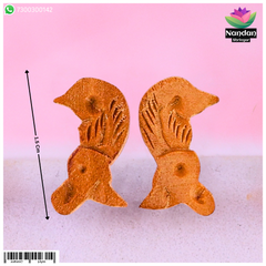 Chandan Makrakrit Kundal - Size 2 For 2 To 3 No. Swaroop