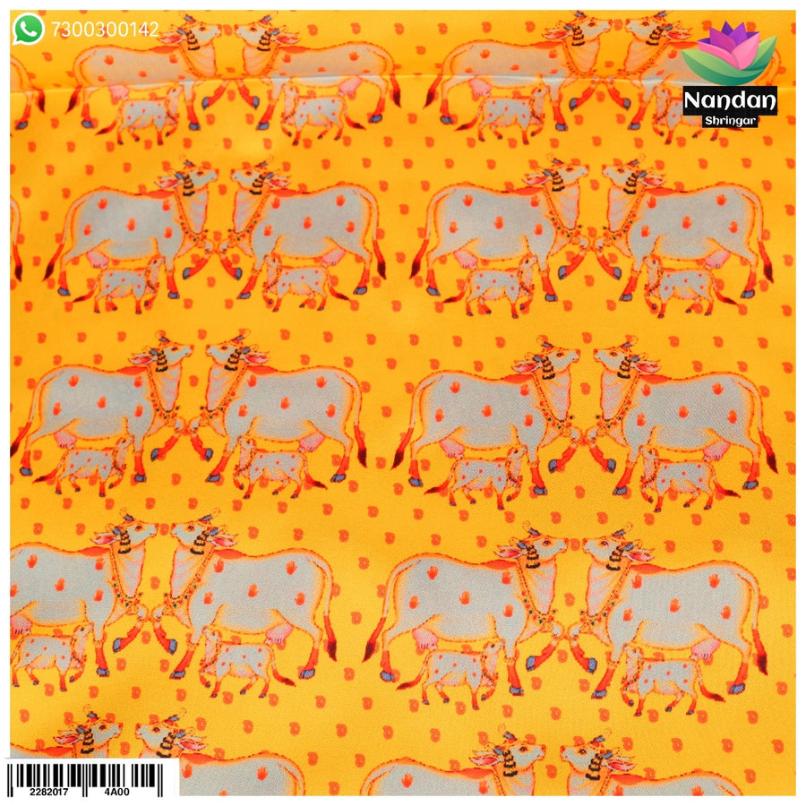 Cow Print Vastra ( Yellow )
