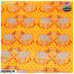 Cow Print Vastra ( Yellow )