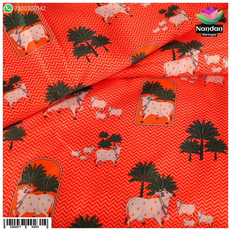 Cow Print Vastra ( Red )