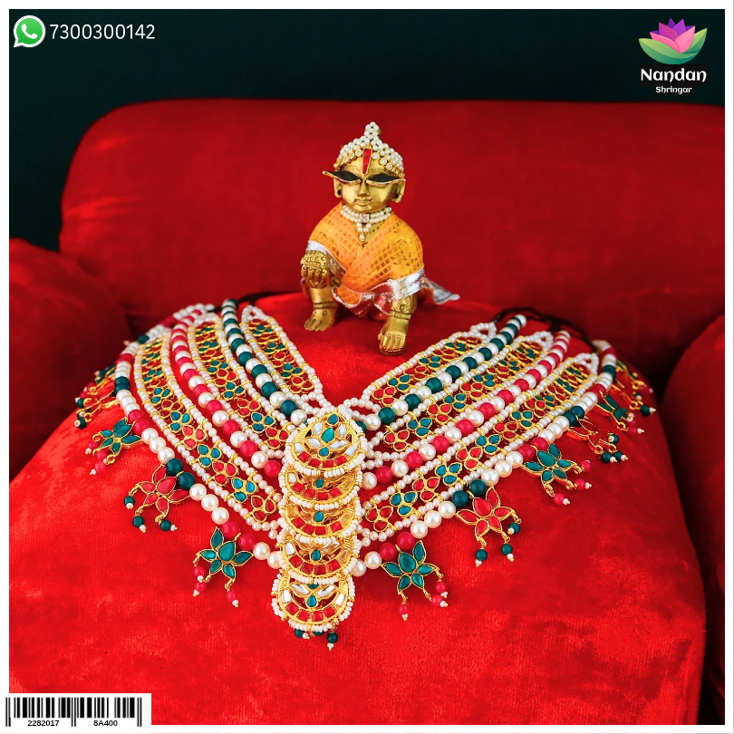Nandan Shringar Gaadi Shringar Milma with intricate embellishments and colorful decorations, designed for traditional celebrations.