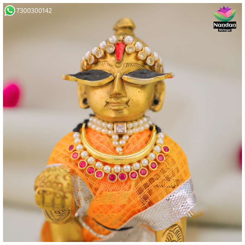 Golden Soneri Chandra Haas by Nandan Shringar featuring intricate traditional jewelry design.