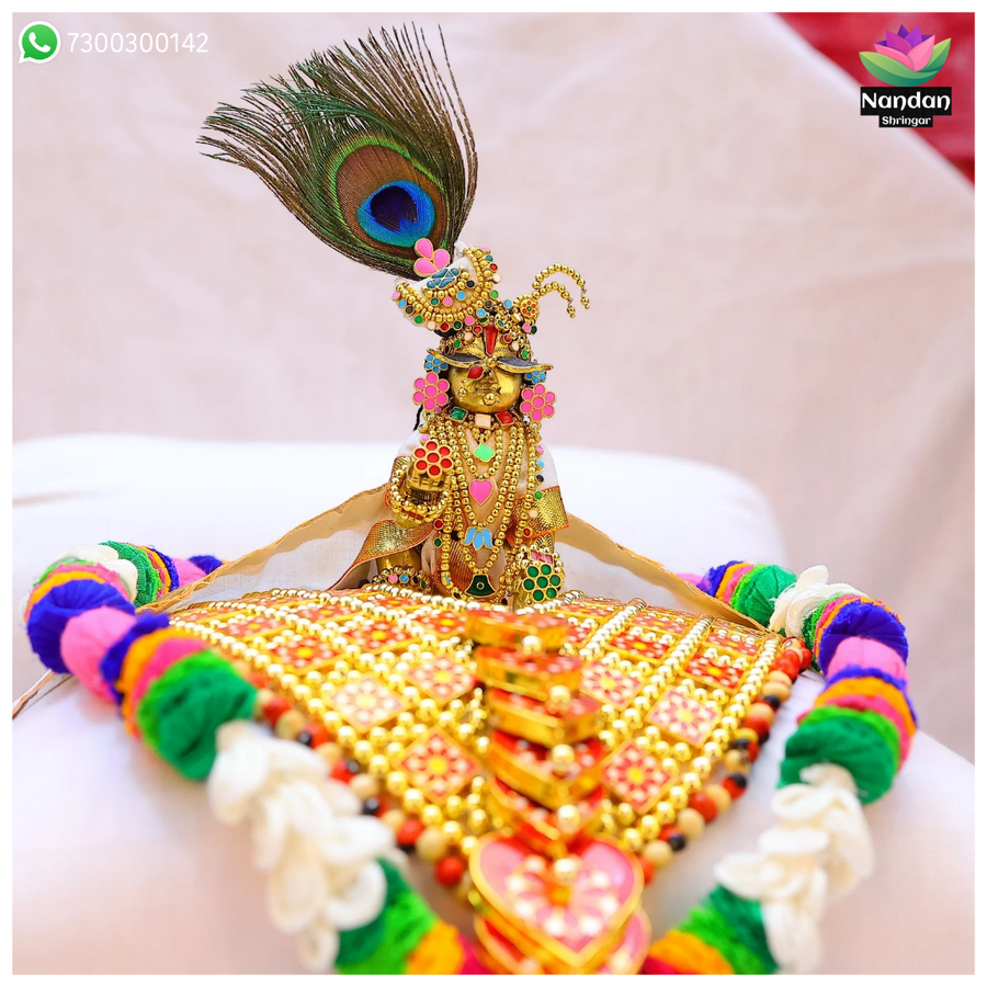 Meenakari Satrangi Holi Shringar -Silver Moti