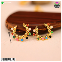 Meenakari Satrangi Holi Shringar -Silver Moti
