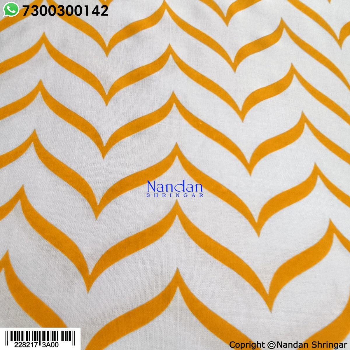 Nandanshringars Lehariya Vastra in Badami fabric, showcasing vibrant traditional Indian tie-dye with intricate patterns.