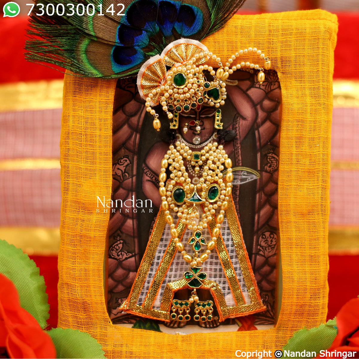 Jadaau Kulhe Jod with Shishfool kundal - Silver (Rath Yatra Special)