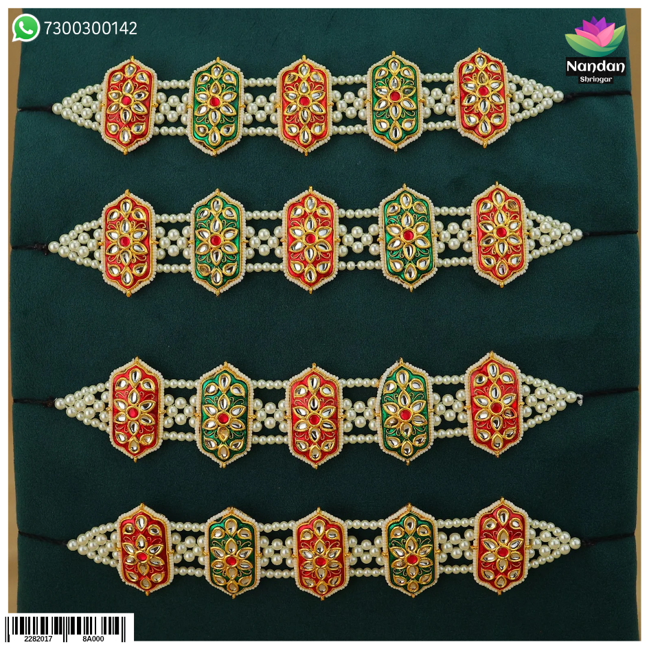 Nandan Shringar Takiya Patte Set, 10-inch Gaadi Ji decorative fabric for Janmashtami celebrations