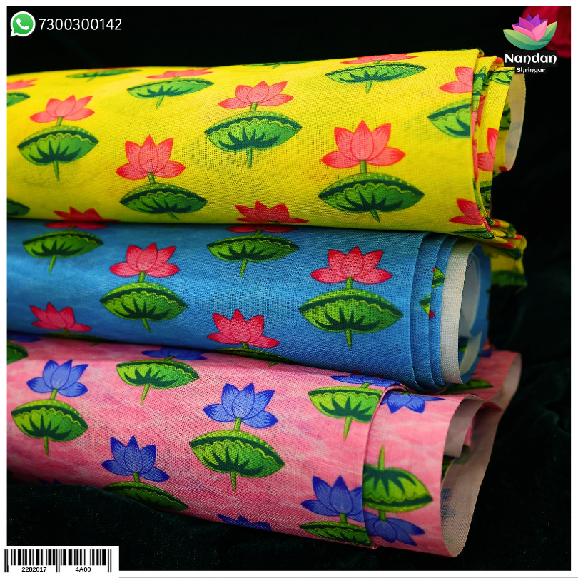 Kamal Print Vastra - Yellow Design 1