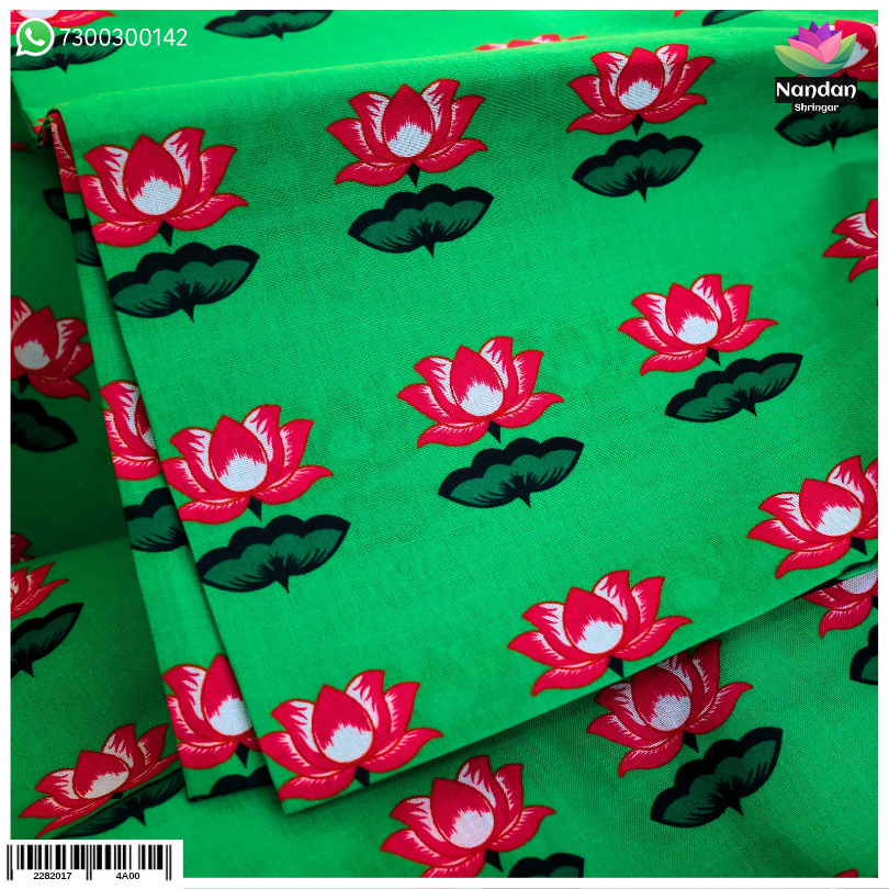 Kamal Print Vastra - Green Design 2