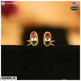 Makrakrit jadaau kundal earrings by Nandan Shringar featuring intricate kundan design and traditional craftsmanship.