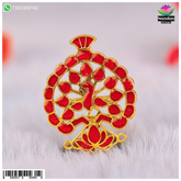 Laddu Gopal Meenakari Mukut Red (Without Kiran)