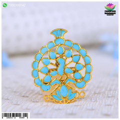 Laddu Gopal Meenakari Mukut Blue (Without Kiran)