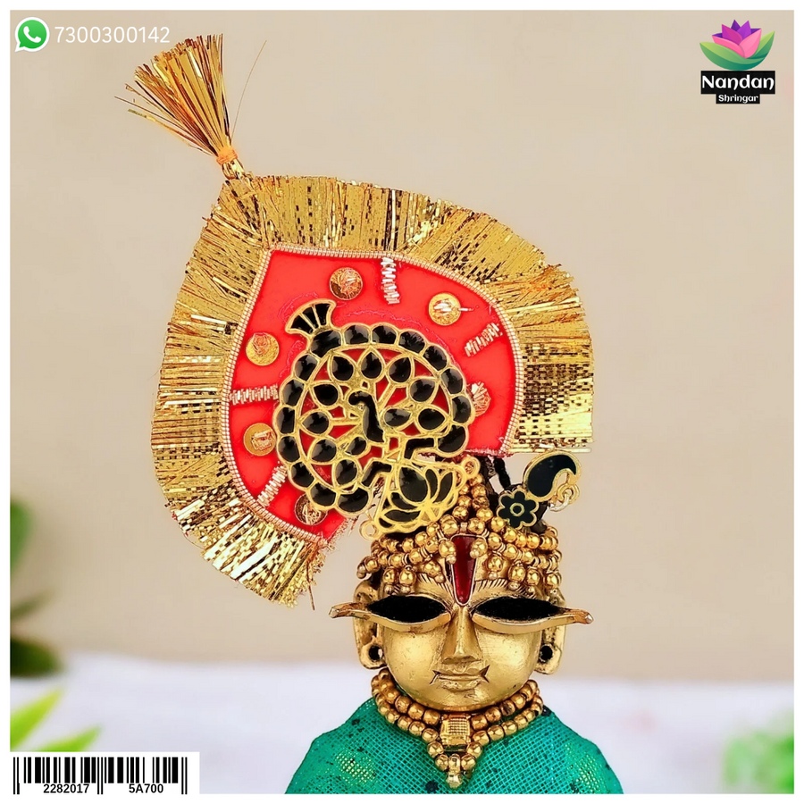 Laddu Gopal Meenakari Mukut Black (With Kiran)