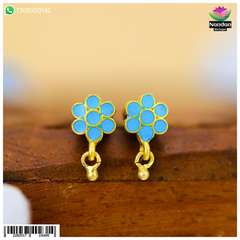Meenakari Karnfool - Blue