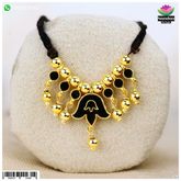 Meenakari Traval/Kandora Silver (Black)