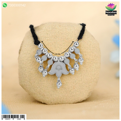 Meenakari Traval/Kandora Silver (White)