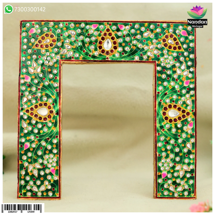 Meenakari Pithika - Green ( Hara ) Design 1