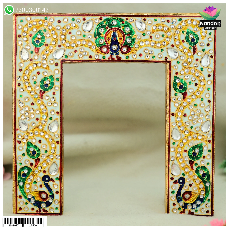 Meenakari Pithika - White (Safed)