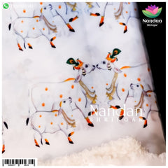Cow Print Vastra ( safed )