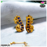 MayuraKrit Kundal - Silver (Neelam)