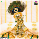 Silver Rath Yatra Panna Shringar jewelry by Nandanshringars, featuring intricate traditional designs for festive adornment.