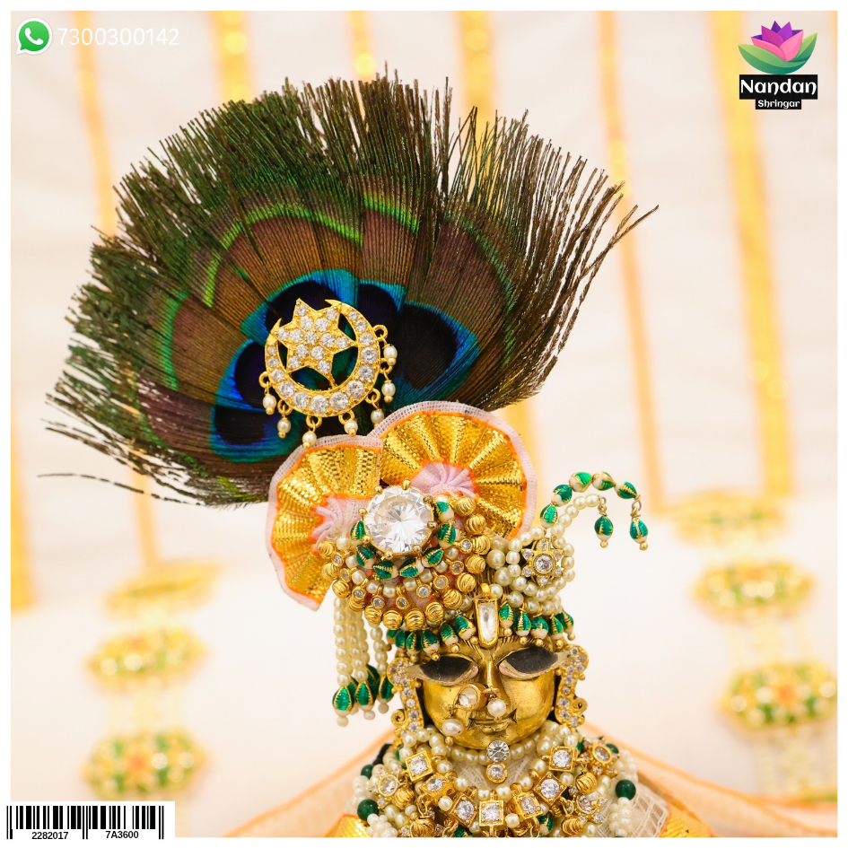 Silver Rath Yatra Panna Shringar jewelry by Nandanshringars, featuring intricate traditional designs and craftsmanship.