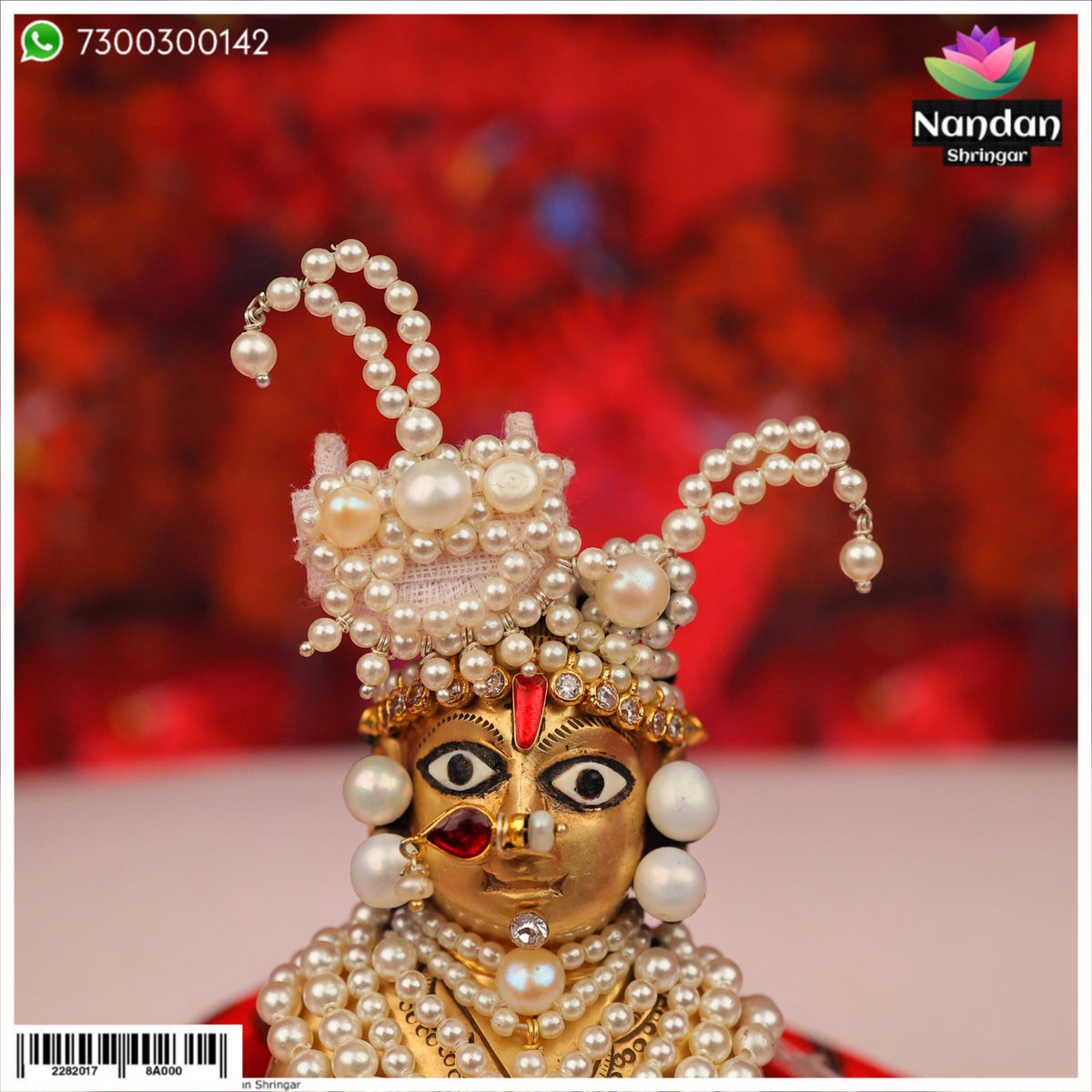 Nandanshringars Moti Sirpech Ko Shringar jewelry with intricate design, featuring traditional gemstone adornment for festive occasions.