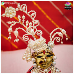 Gol Chandrika with Paag And Shishfool - Silver ( Moti )