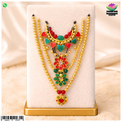 Vasant Soneri Meenakari Mala Set