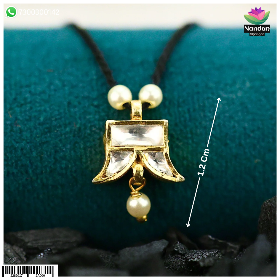 Nandanshringars Jadaau Waghnakh with real pearl (Heera), intricate gold jewelry showcasing detailed craftsmanship.