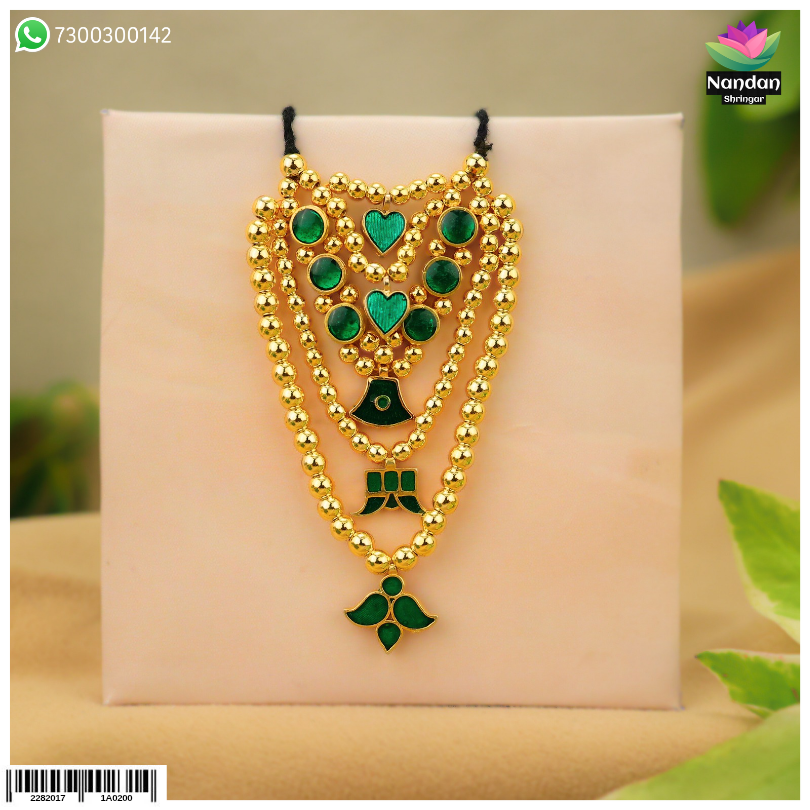 Soneri Meenakari Haar - ( Green )