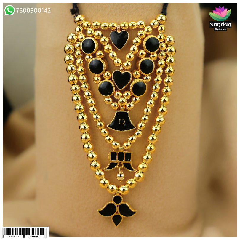 Soneri Meenakari Haar - ( Black )