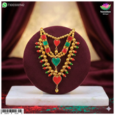 Soneri Meenakari Haar - ( Silver )