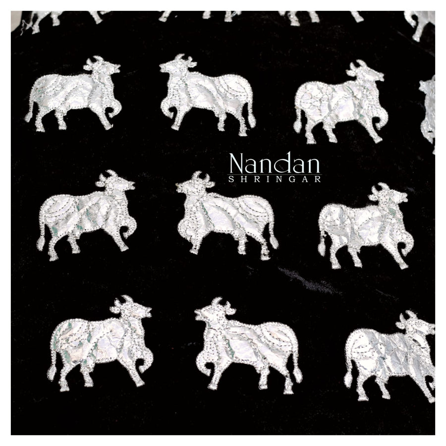 Cow Print Velvet Vastra - Black