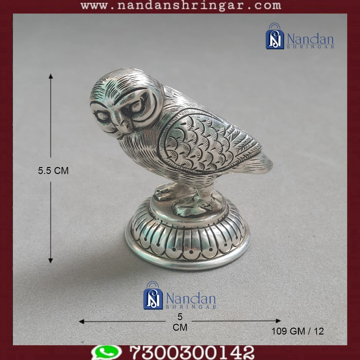 Owl - Fine Silver (109 GM)