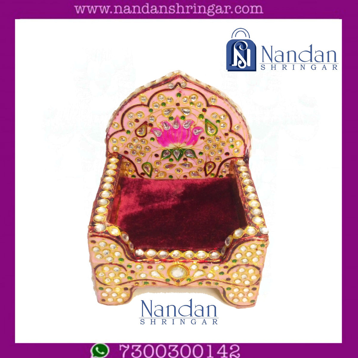Meenakari Moti Laddu Gopal Sinhasan