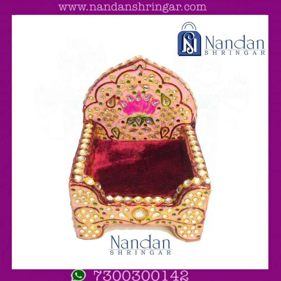 Meenakari Moti Laddu Gopal Sinhasan