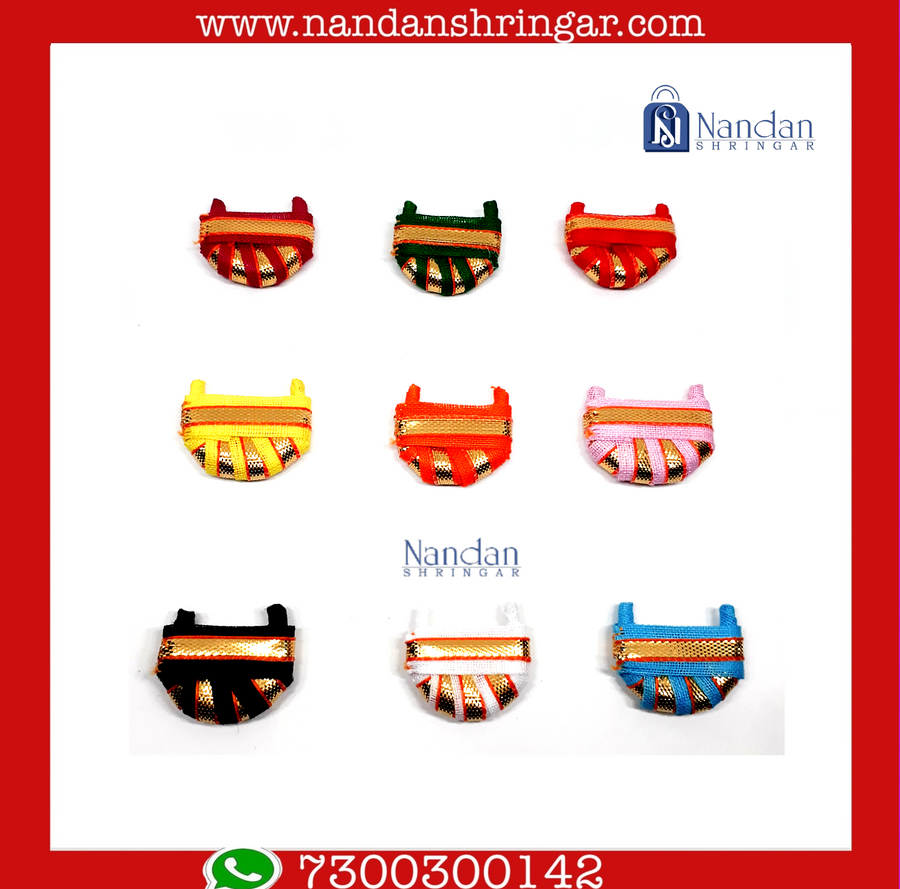 Chhajedar Zari Paag - Large Various Colors (Pack of 10)