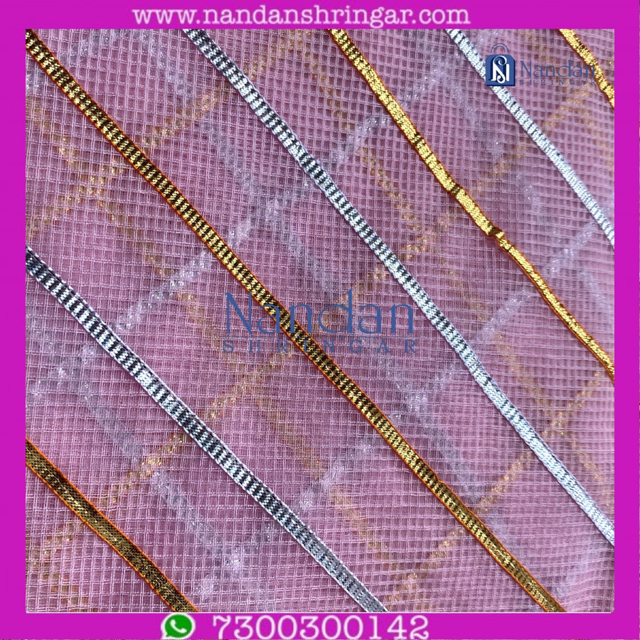 Dhora Wala Doriya Special Zari Vastra - Pink (Gulabi)