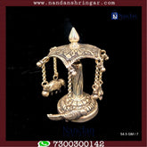 Fine silver Chak Dol from Utsav Arts, showcasing intricate design and craftsmanship in a traditional style.