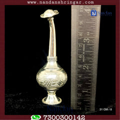 Fine silver Gulab Dani by Utsav Arts, featuring intricate design and traditional craftsmanship, displayed elegantly.