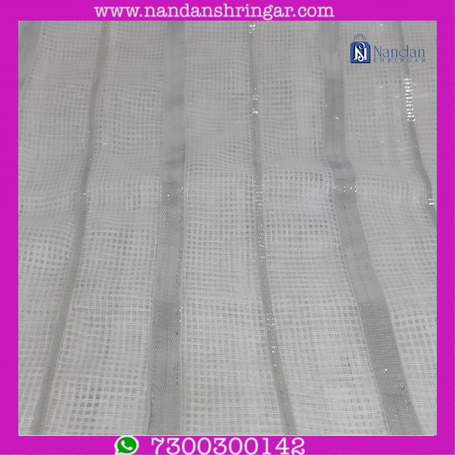 Snan Yatra Special Premium Vastra - (White, Silver)