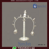 Fine silver Nat Gopi figure by Utsav Arts, showcasing intricate details and craftsmanship.