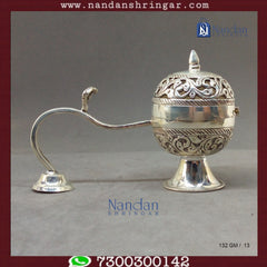 Fine silver Special Dhoop Aarti from Utsav Arts, featuring intricate design and traditional craftsmanship.