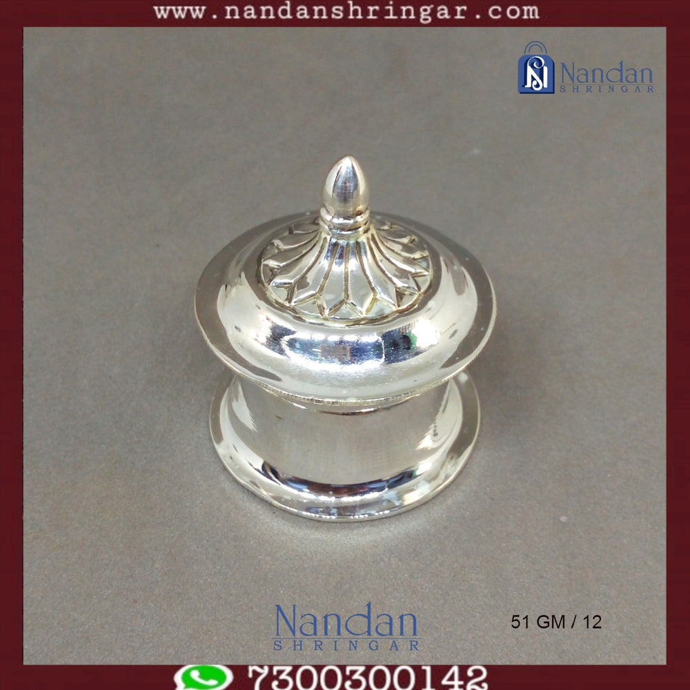 Fine silver Nandan Shringer Lalanji by Utsav Arts, showcasing intricate details and craftsmanship in the design.