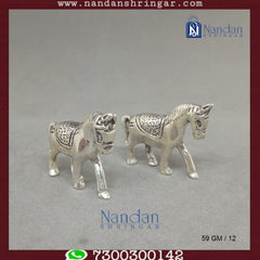 Horse Fine Silver - One Pair